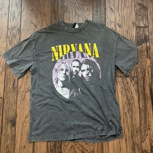 H&M grey Nirvana Graphic Tee shirt size small